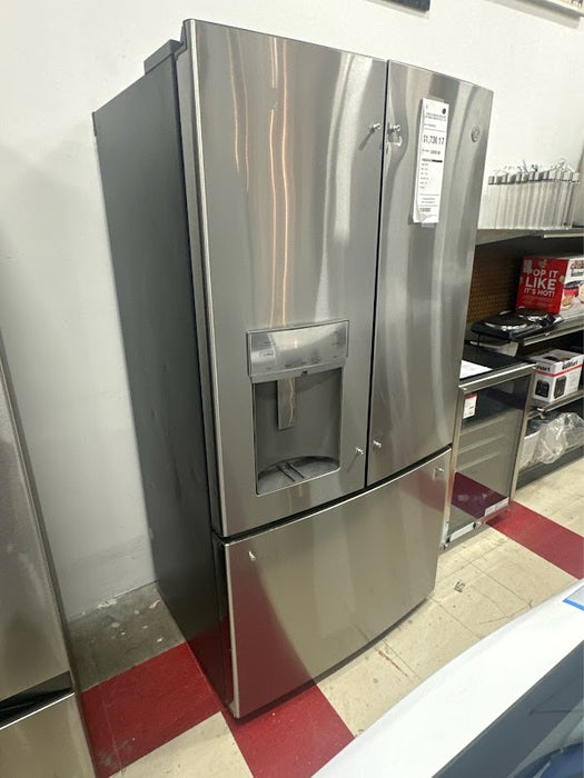 GE Profile PYE22KYNFS 36" Counter-Depth Bottom Freezer with French Door Twin Chill Evaporator Quick Space Shelf and LED Lighting in Fingerprint Resistant Stainless Steel - open_box
