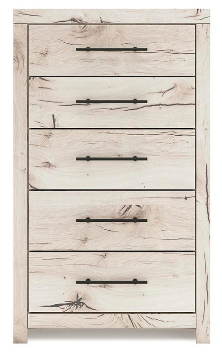 Lawroy Light Natural Five Drawer Chest
