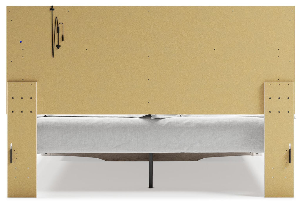 Altyra White Altyra King Upholstered Storage Bed