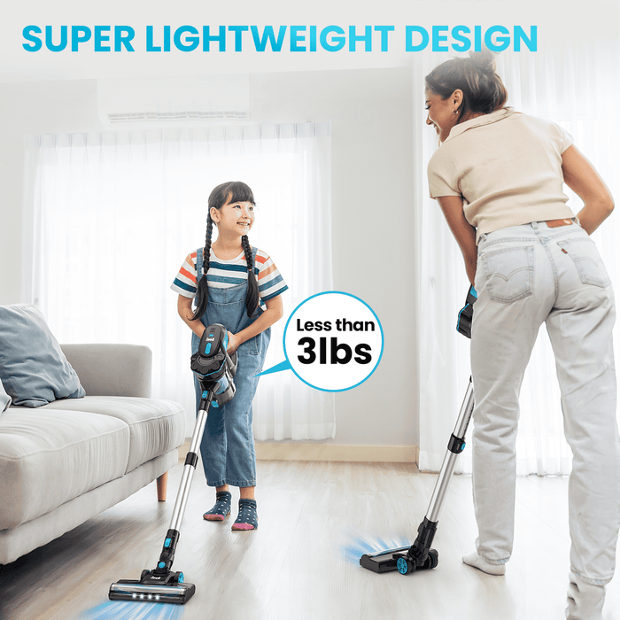 inse cordless vacuum cleaners, 6-in-1 lightweight stick vacuum for hardwood floor carpet pet hair, v -