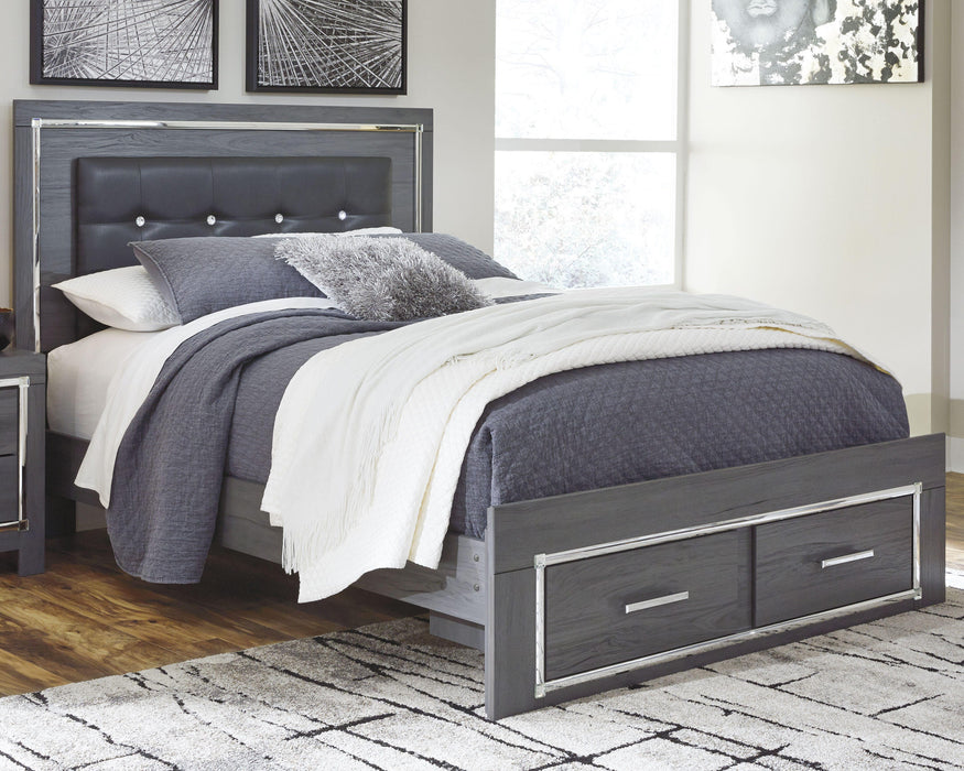 Lodanna Gray Lodanna Queen Panel Bed with 2 Storage Drawers