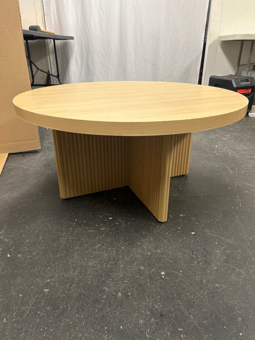 Better Homes & Gardens Lillian Fluted Coffee Table, Natural Pine Finish - new