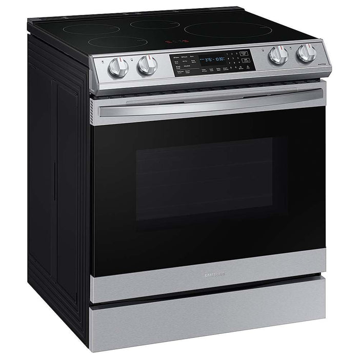 Samsung - 6.3 cu. ft. Smart Instant Heat Slide-in Induction Range with Air Fry & Convection+ - Stainless Steel - display_model