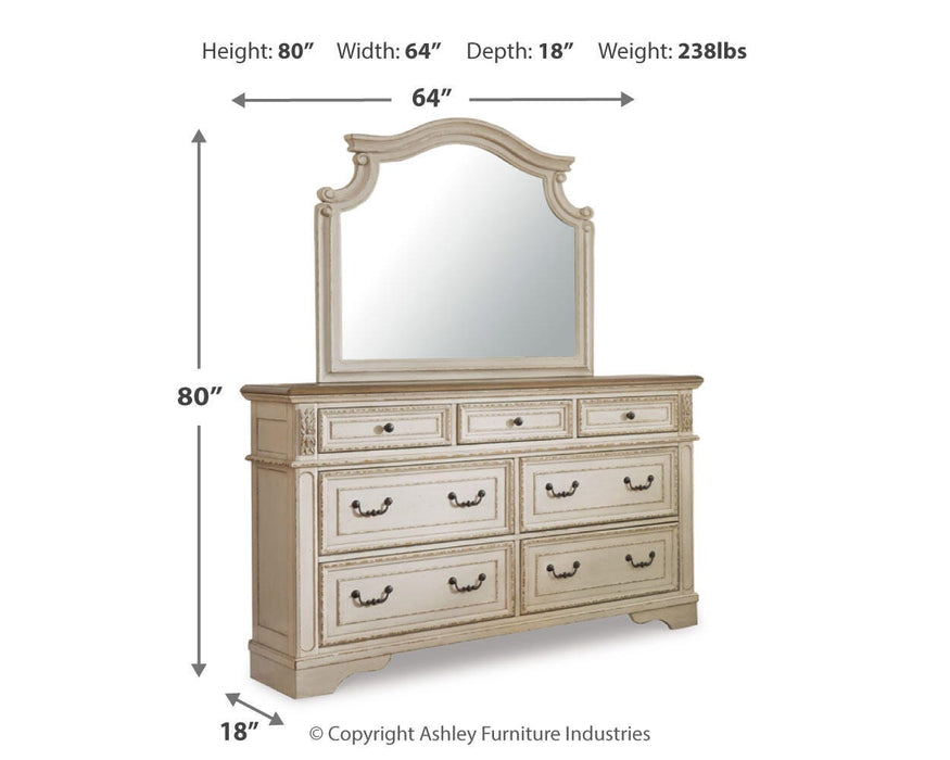 Realyn Two-tone Realyn Dresser and Mirror - Brand New