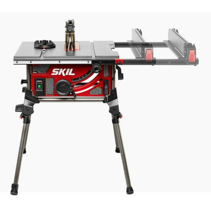 SKIL 15 Amp 10 inch Portable Jobsite Table Saw with Folding Stand, 24 Tooth Blade, Model TS6307-00 - open_box