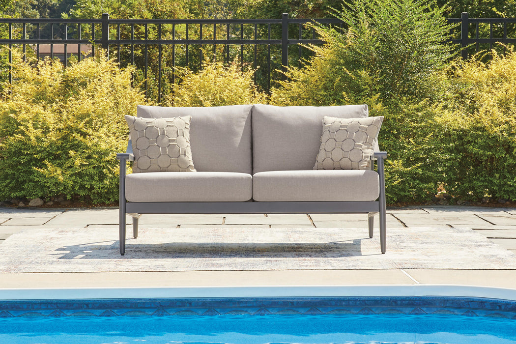 North Island Gray Loveseat w/Cushion