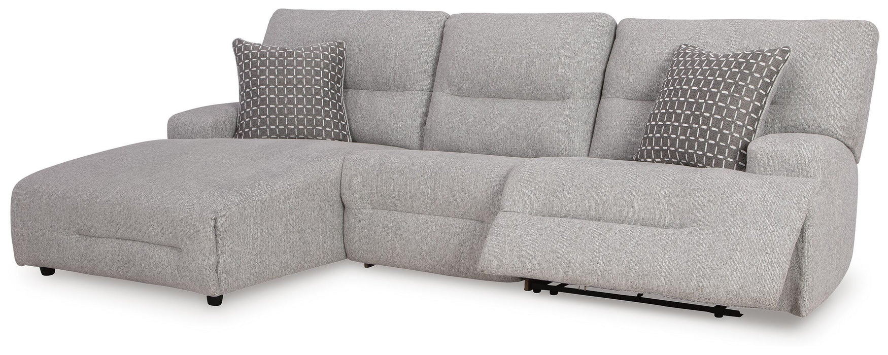 Acklen Place Pewter Acklen Place 3-Piece Power Reclining Sectional