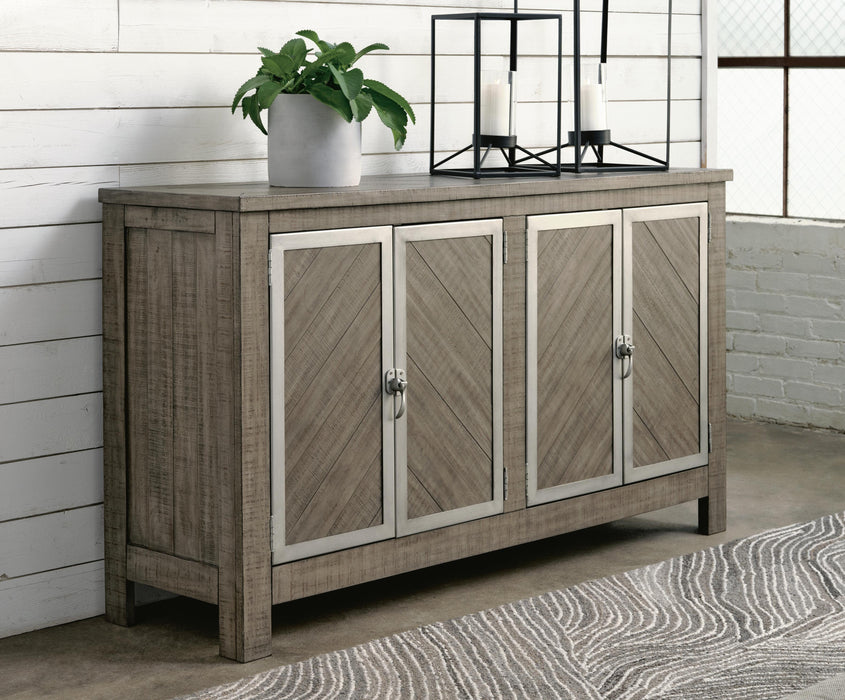 Krystanza Weathered Gray Dining Room Server