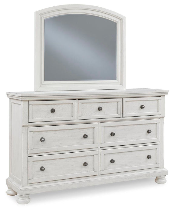 Robbinsdale Antique White Robbinsdale Dresser and Mirror