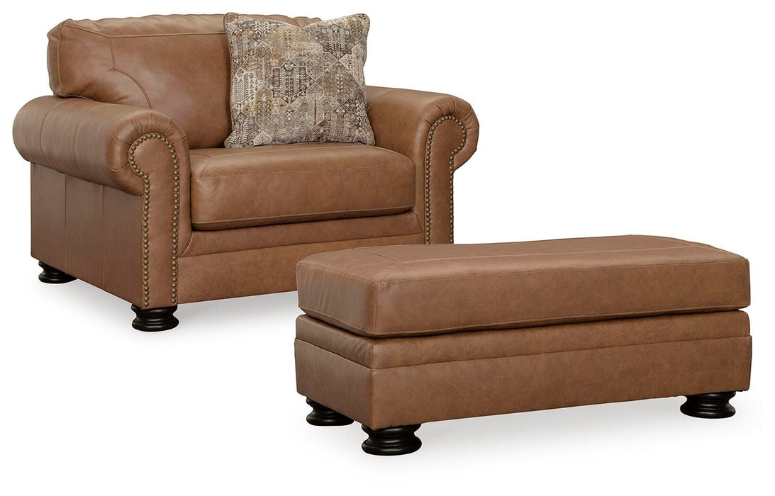 Carianna Caramel Carianna Chair and Ottoman