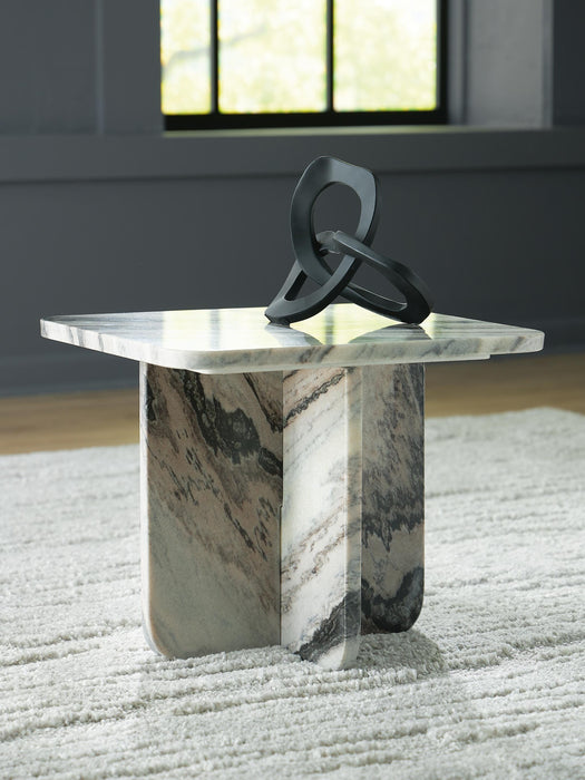 Baretton Black/White/Taupe Accent Cocktail Table