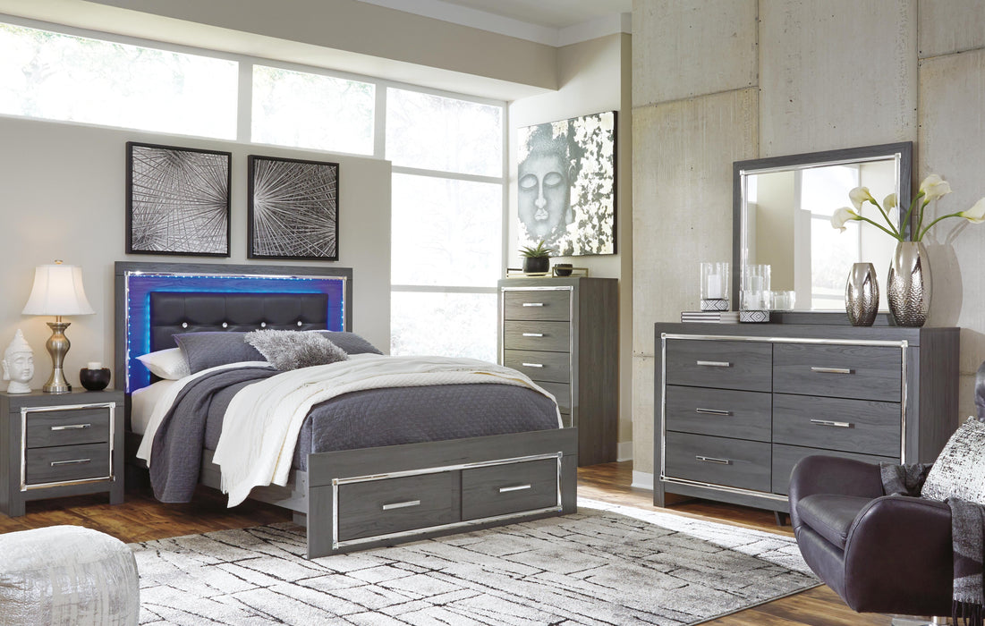 Lodanna Gray Lodanna Queen Panel Bed with 2 Storage Drawers