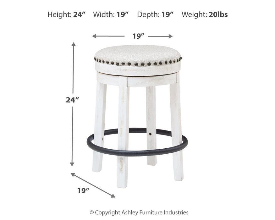 Valebeck White/Black Valebeck Counter Height Stool