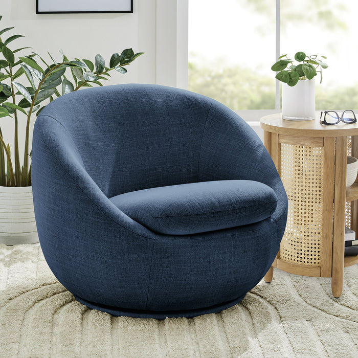 Better Homes & Gardens Mira Swivel Accent Chair, Indigo - open_box