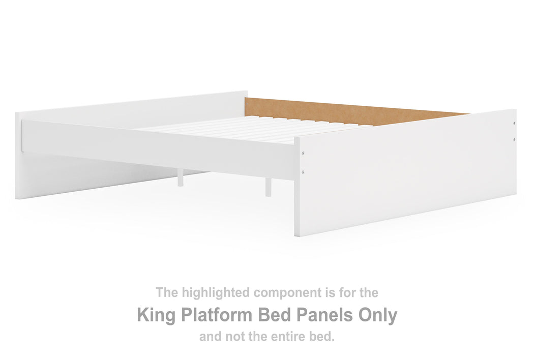 Onita White King Platform Bed Panels