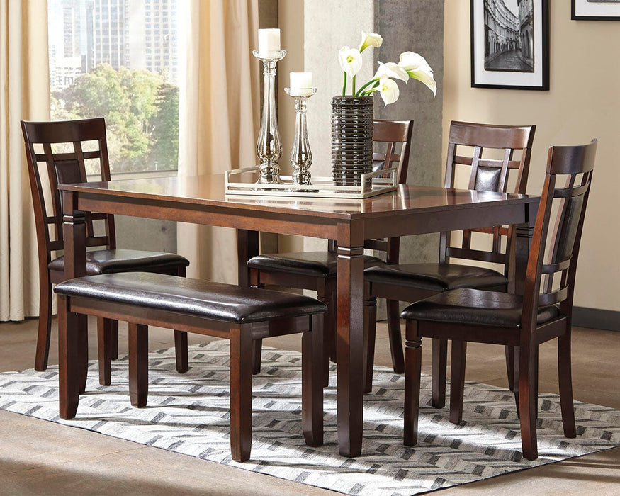 Bennox Brown Dining Room Table Set (6/CN)