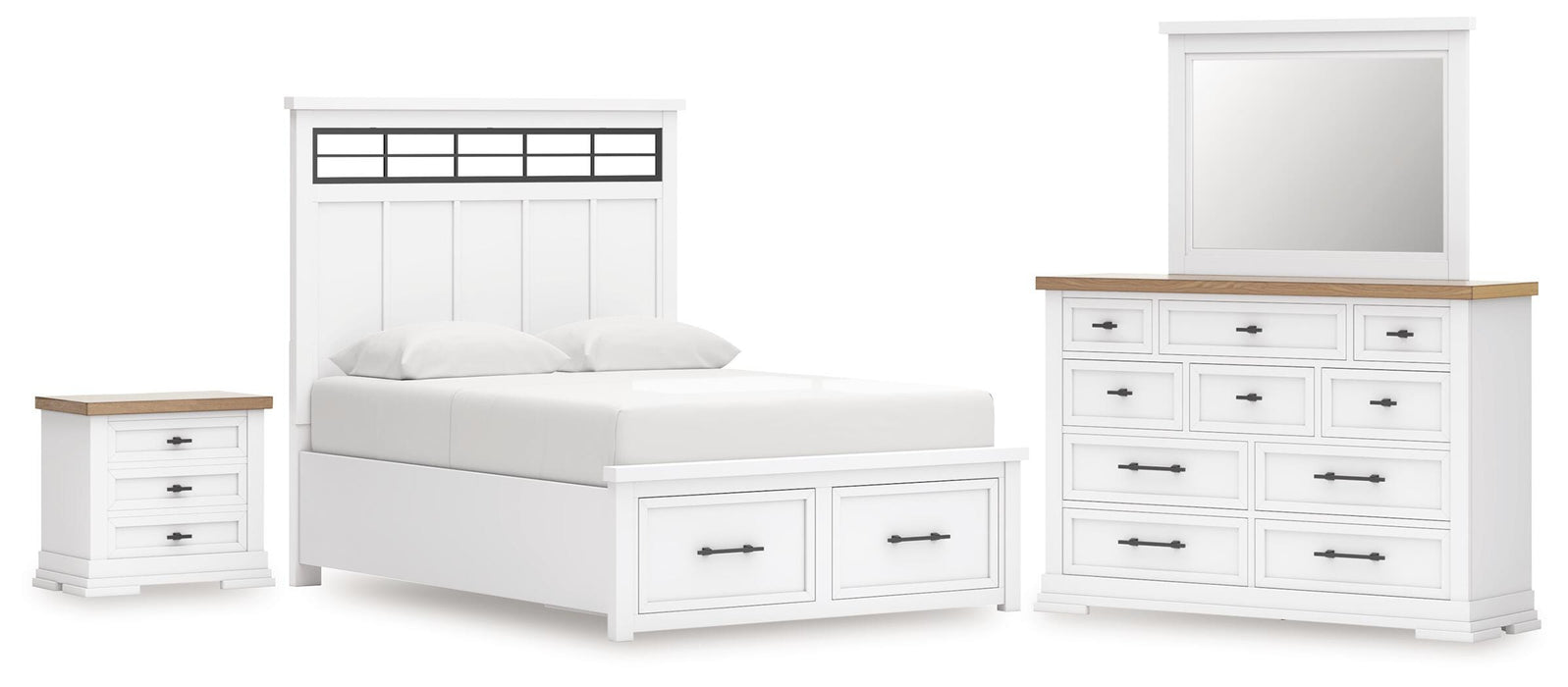 Ashbryn White/Natural Bedroom Collection
