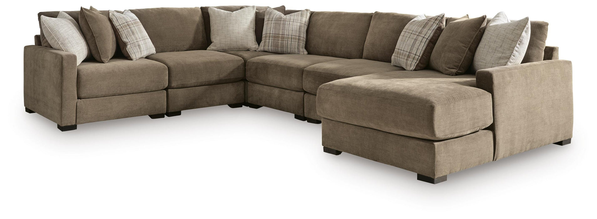 Camellia-Court Coffee Camellia-Court 6-Piece Sectional with Chaise