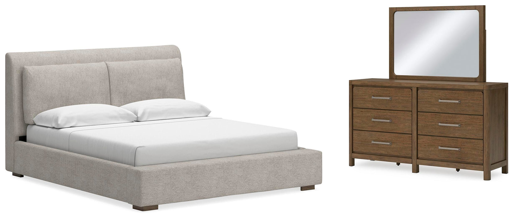 Cabalynn Light Brown Upholstered Bedroom Collection