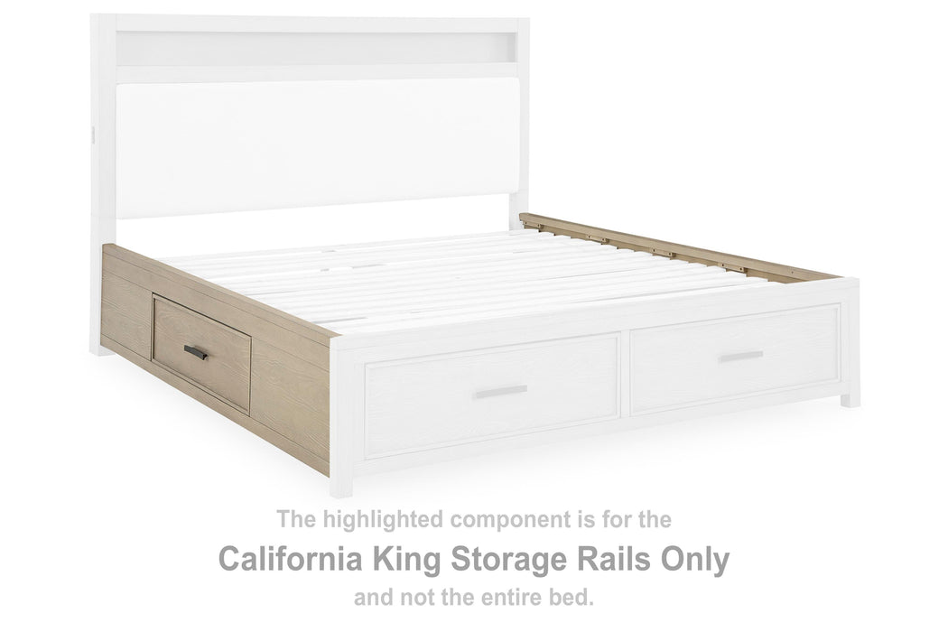 Calmoro Gray Cal King Storage Rails
