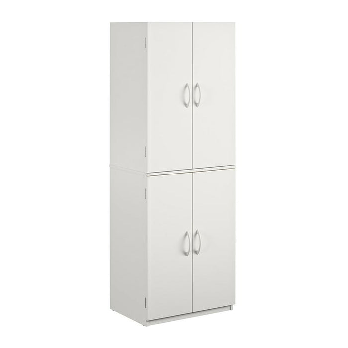 Mainstays 72" 4-Door Cabinet, White - new