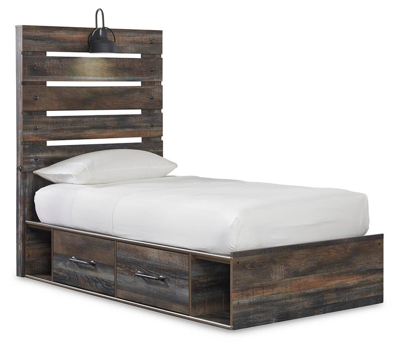 Drystan Multi Drystan Twin Panel Bed with 2 Storage Drawers