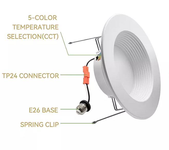 Cedar Hill Adjustable LED Retrofit Downlight, Fits 5" or 6" Housing, 2-Pack - open_box