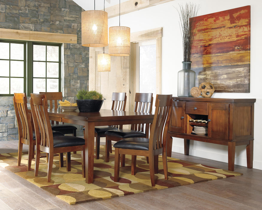 Ralene Medium Brown RECT DRM Butterfly EXT Table