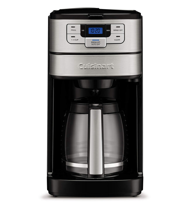 Cuisinart DGB-400 Automatic Grind and Brew 12-Cup Coffeemaker with 1-4 Cup Setting and Auto-Shutoff, Black/Stainless Steel - use_like_new