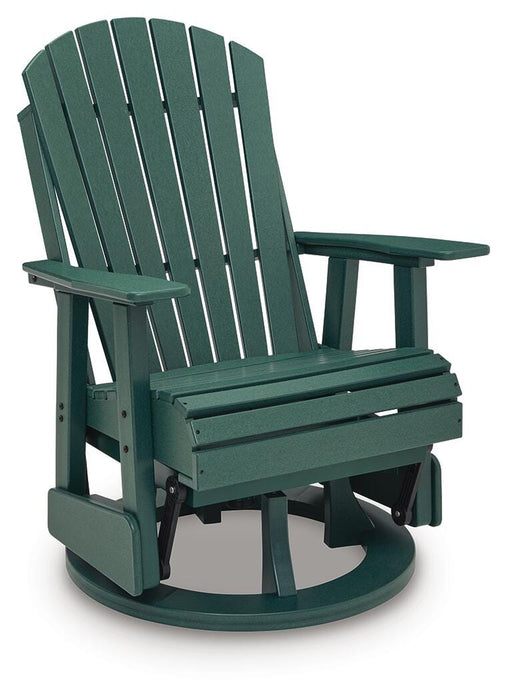 Hyland Wave Green Swivel Glider Chair