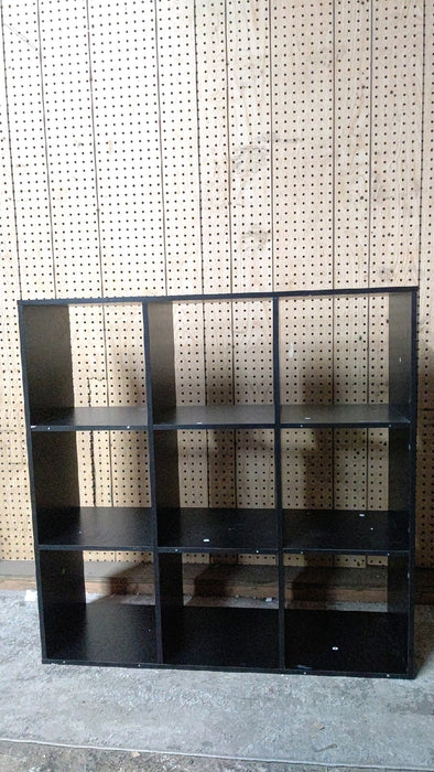 Mainstays 11 9-Cube Storage Organizer, Black - new