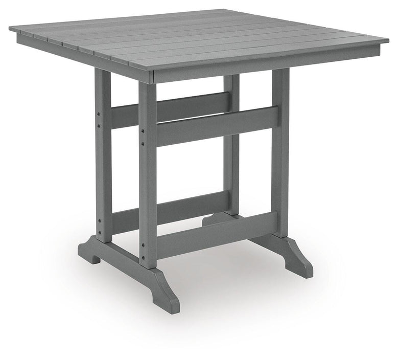 Ross Cove Dark Gray Square Counter TBL w/UMB OPT