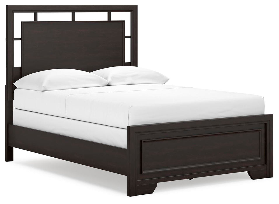 Covetown Dark Brown Covetown Full Panel Bed
