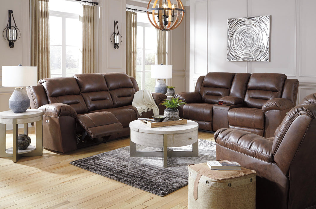 Stoneland Chocolate Stoneland Sofa, Loveseat and Recliner