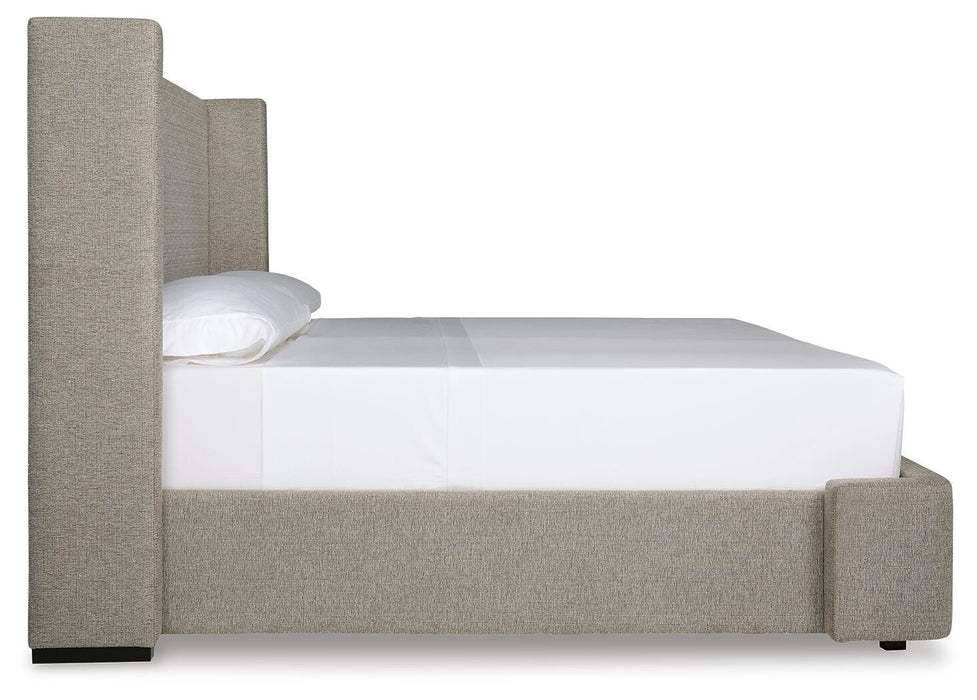 Fawnburg Gray Fawnburg Queen Upholstered Storage Bed