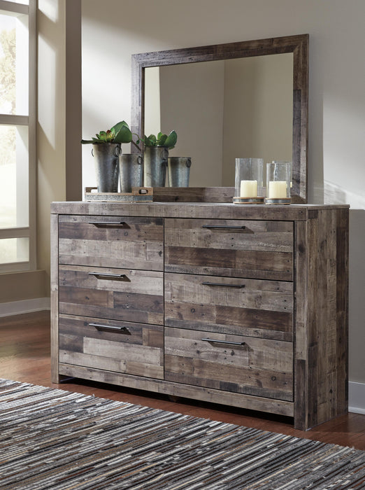 Derekson Multi Gray Derekson Dresser and Mirror