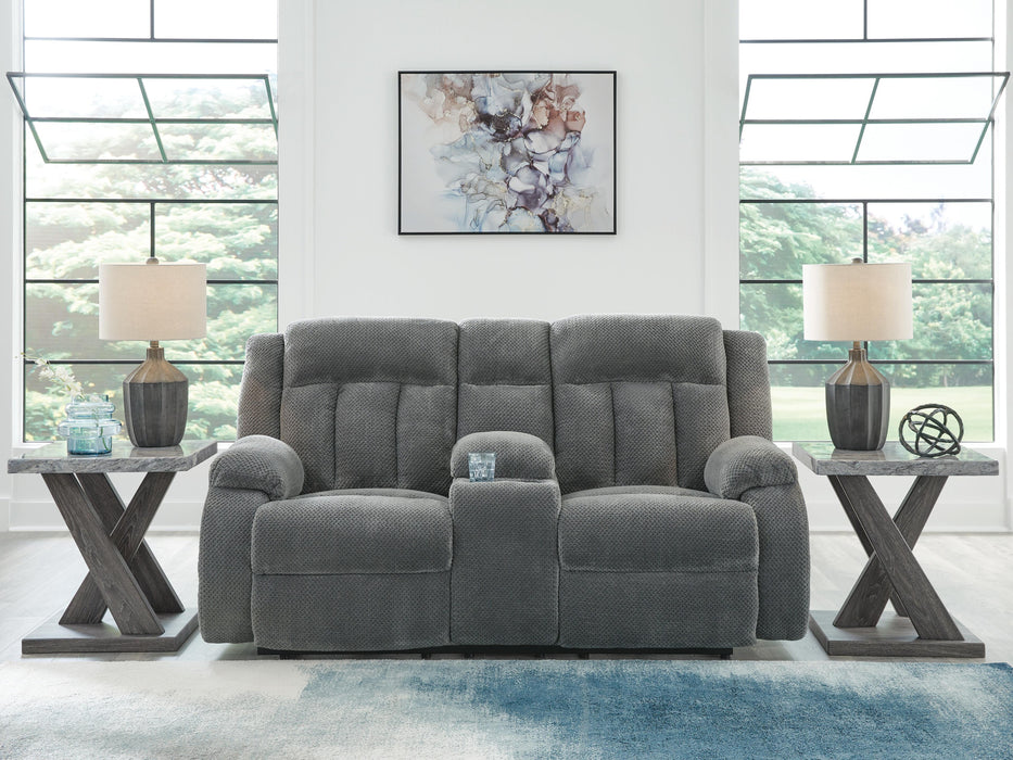 Greely Bend Steel DBL REC PWR Loveseat w/Console