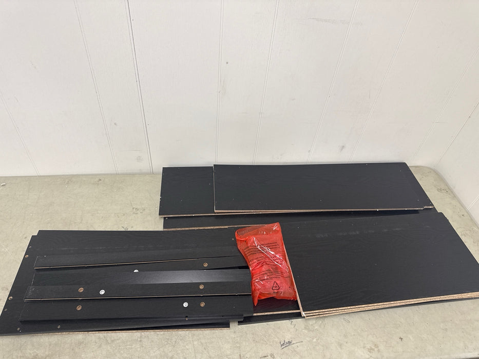 Mainstays Framed 5-Shelf Bookcase with Adjustable Shelves, True Black Oak - new