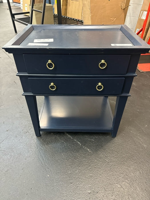 Comfort Pointe Clara Nightstand White: Recessed Top, 2 Drawers, Open Shelf, Painted MDF, Wood Frame - new