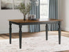 Owingsville Black/Brown Rectangular Dining Room Table