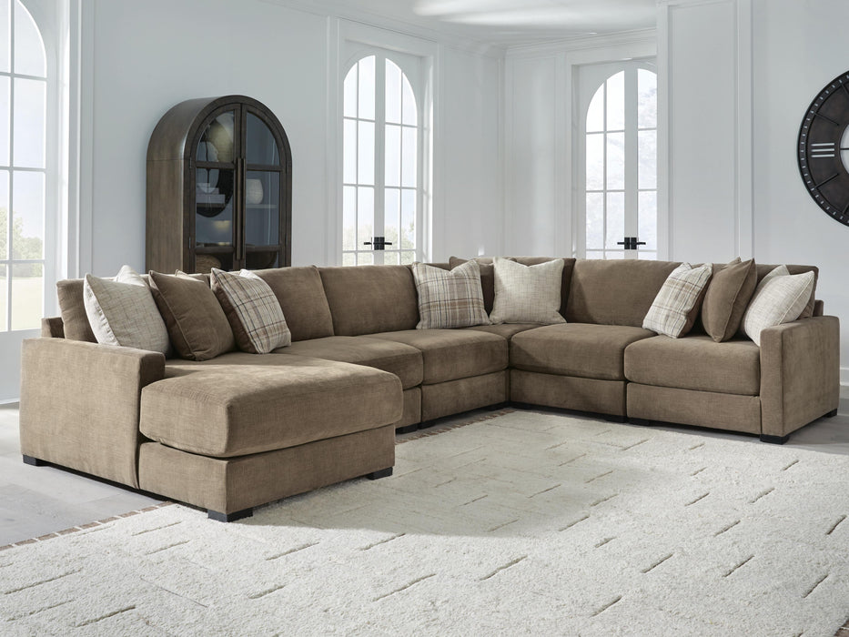 Camellia-Court Coffee Camellia-Court 6-Piece Sectional with Chaise