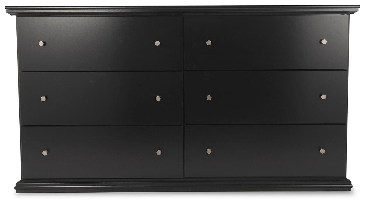 Maribel Black Six Drawer Dresser