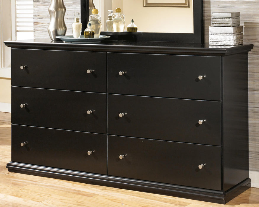 Maribel Black Six Drawer Dresser