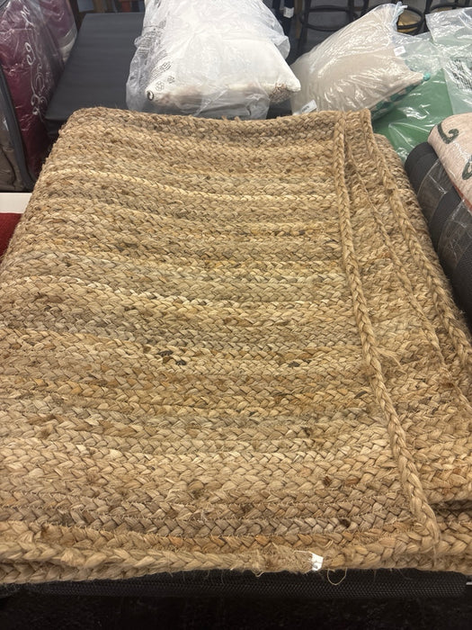 nuLOOM 5x8 Rigo Jute Hand Woven Area Rug, Natural, Solid Farmhouse Design, Natural Fiber, For Bedroom, Living Room, Dining Room, Hallway, Office, Kitchen, Entryway - new