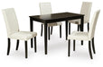 Kimonte Ivory Kimonte Dining Table and 4 Chairs