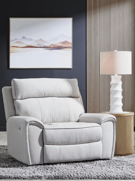 Grafton Pike Pearl/Ash PWR Recliner/ADJ Headrest