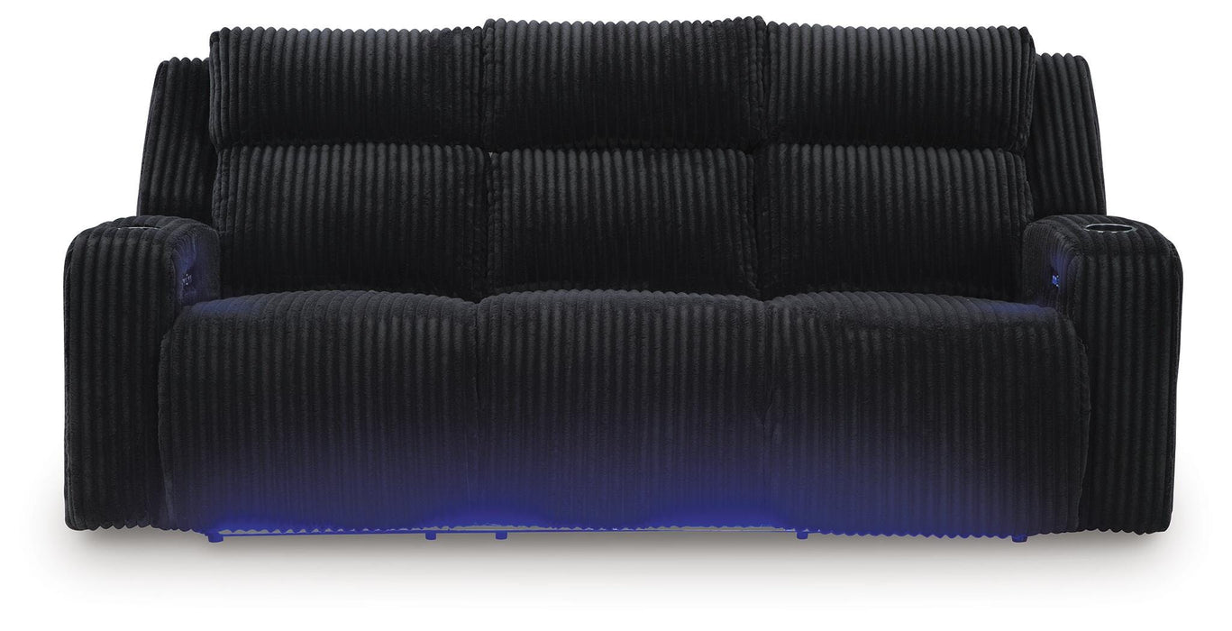 TwinBrooke Black PWR REC Sofa with ADJ Headrest