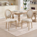 Streamdale Furniture Streamdale French Country Upholstered Dining Chairs Set of 2 Beige