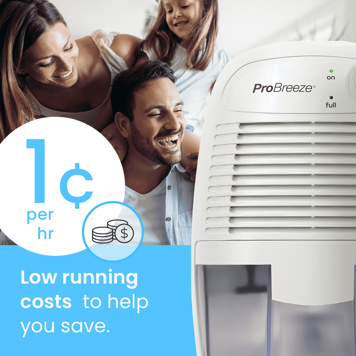 Pro Breeze Mini Portable Dehumidifier, 17oz Ultra Quiet Compact Peltier Dehumidifier, 215 Sqft 1pack - new