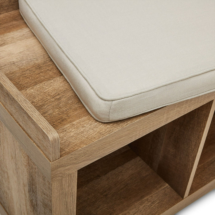 Better Homes & Gardens 3-Cube Shoe Storage 44.65" Bench, Weathered - new